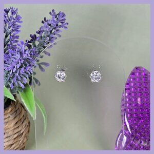 Moissanite 1 Carat 925 Sterling Silver Round Cut Stud‎ Earrings
